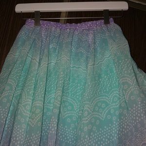 Children’s Blue Purple Ombré Short Flowy Skirt